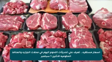 أسعار مستقرة.. تعرف على تحديثات اللحوم اليوم في محلات الجزارة والمنافذ الحكومية الاثنين 1 سبتمبر